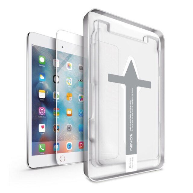 Folie de sticla cu aplicator NEVOGLASS pentru Apple iPad 9.7 (2018 & 2017), iPad Pro 9.7 (2016), iPad Air 2, iPad Air, Clear