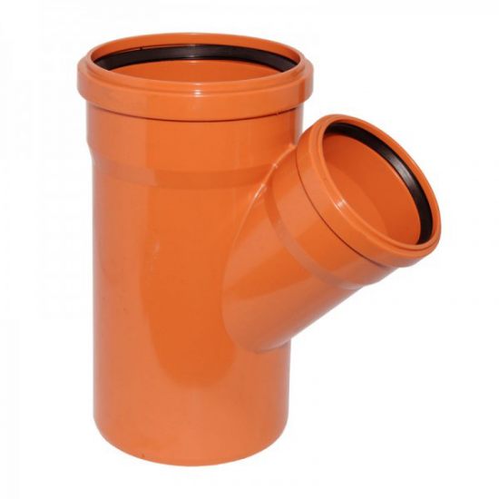 Ramificatie PVC cu inel si garnitura, 160 x 125 x 45° mm