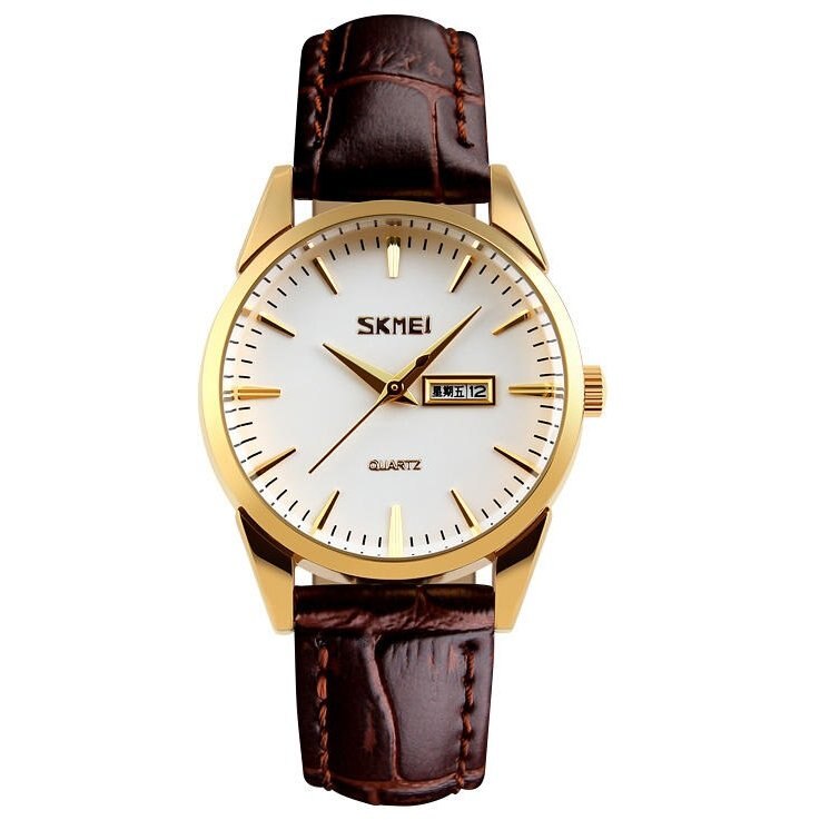 Ceas barbatesc Quartz Skmei casual, elegant S9073, curea piele