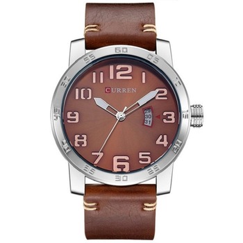 Ceas barbatesc casual, elegant Quartz Curren C207 maro inchis, curea piele Ceas barbatesc casual, elegant Quartz Curren C207 maro inchis, curea piele