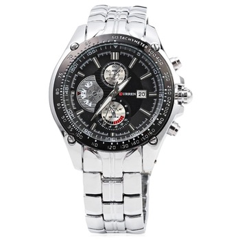 Ceas barbatesc casual, elegant Quartz Curren C218 negru, curea metal (zale) Ceas barbatesc casual, elegant Quartz Curren C218 negru, curea metal (zale)