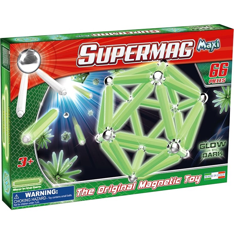 Set Constructie Luminos 66 Piese - Supermag Maxi Glow