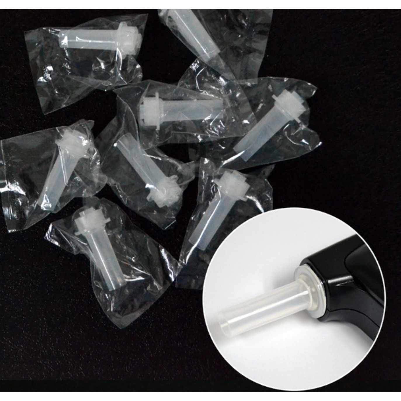 Set 10 bucati mustiucuri Greenwon Advanced Sensor AT-858S , din abs dur , reutilizabili , pentru etilotest alcool Greenwon AT-858S