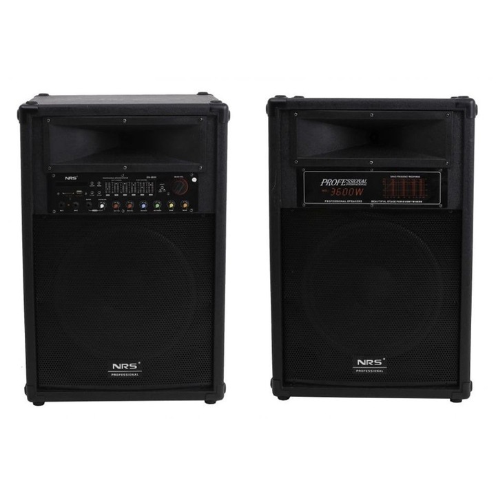 Boxe Profesionale Active,Elukshop,set 2boxe, Mixer,Bluetooth,Microfoane,Putere maxima totala-800 W