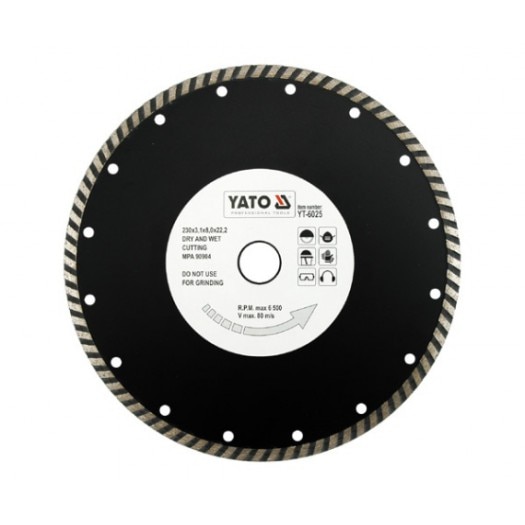Disc diamantat TURBO 230 mm YT-6025