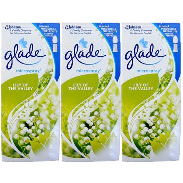 Pachet 3 x Rezerva odorizant camera Glade Microspray Lacramioare ,10 ml