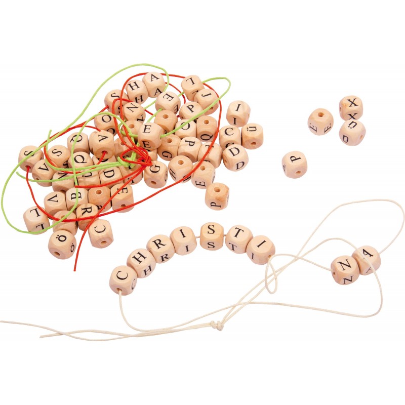 Lantisoare cu litere, Small Foot, lemn, 3 ani+