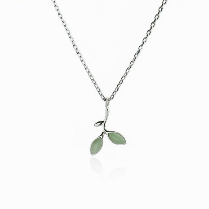 NUWA Jewelry Nyaklánc, Opál levél, 925, Ezüst