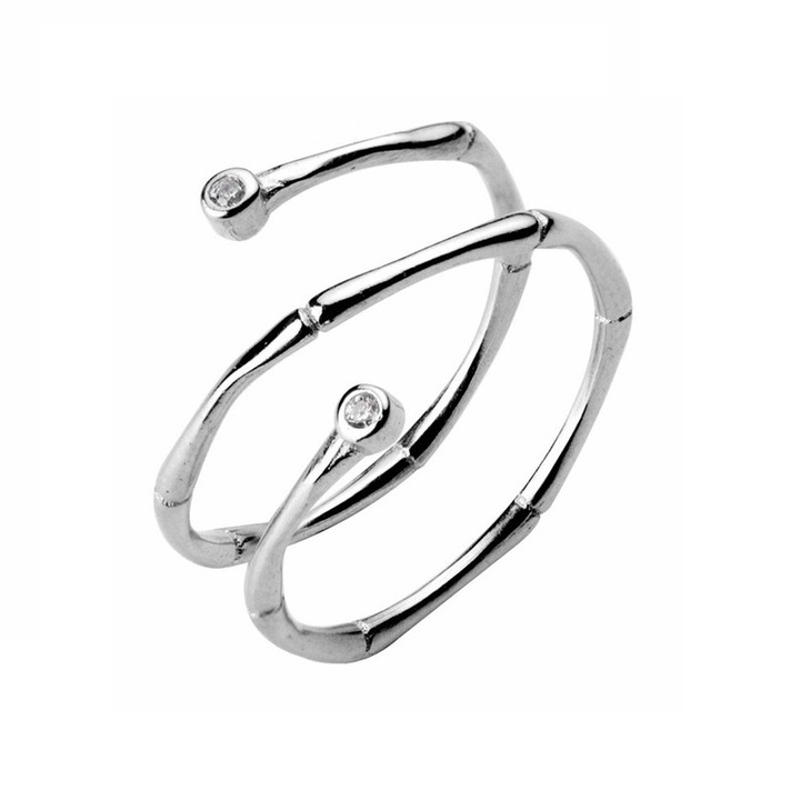 NUWA 925 Sparkle Sisters ezüst gyűrű, állítható