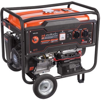 Generator curent electric Evotools Epto GG 5500A, 5500W, 230V, 10.7 CP, 4 timpi, motor benzina, pornire manuala, cu demaror cu sfoara Generator curent electric Evotools Epto GG 5500A, 5500W, 230V, 10.7 CP, 4 timpi, motor benzina, pornire manuala, cu demaror cu sfoara