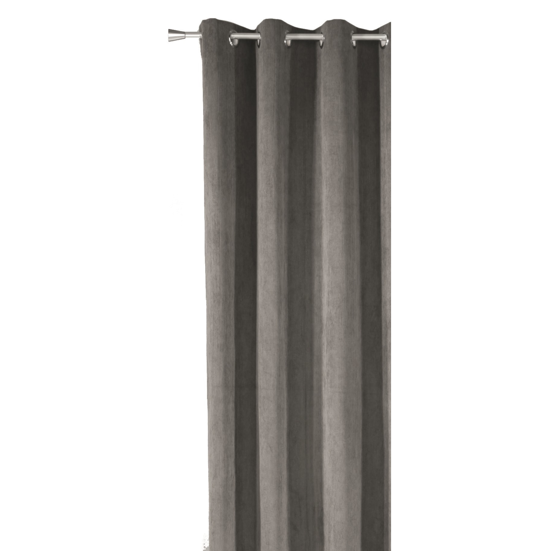 Draperie cu inele Brit stahl 245x135