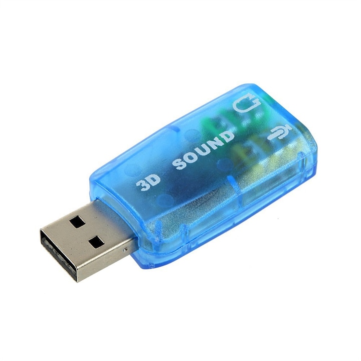 USB 5.1 звукова карта, стерео изход