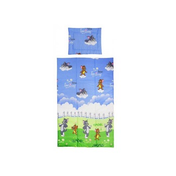 Set lenjerie de pat 3 piese pentru bebelusi NN Tom & Jerry LTJ-1, Multicolor Set lenjerie de pat 3 piese pentru bebelusi NN Tom & Jerry LTJ-1, Multicolor