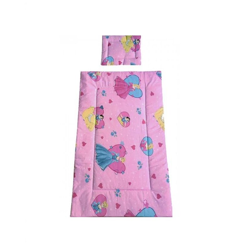 Set lenjerie de pat 5 piese pentru bebelusi NN Princess 138-01, Multicolor