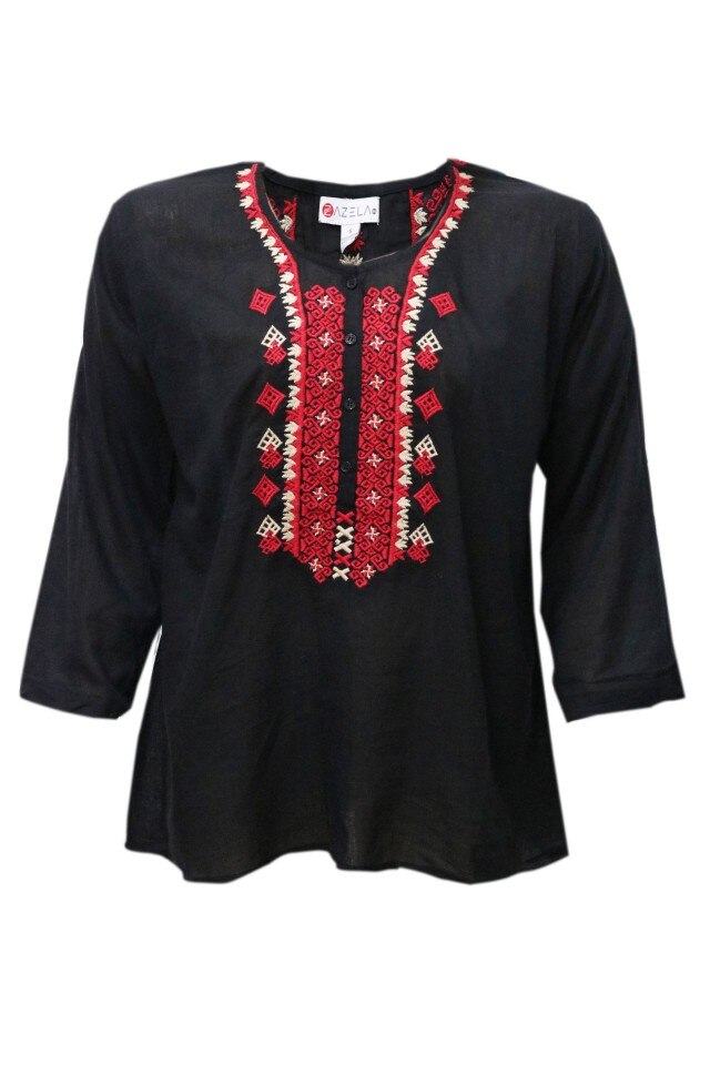 Bluza dama tip ie, traditionala, dae4283, Negru
