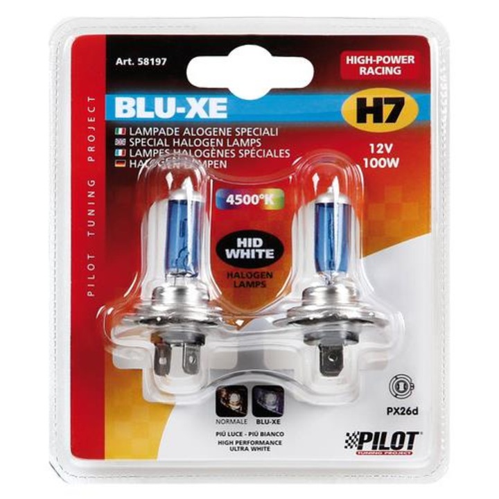 Lampa Blu-Xe 12V H7 100W izzó, pár (bliszter)