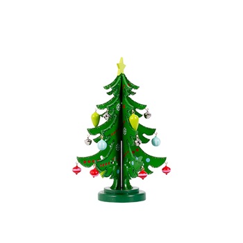 Brad de craciun din lemn cu 19 accesorii 20 cm Brad de craciun din lemn cu 19 accesorii 20 cm