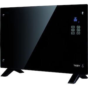 Подов конвектор TESY CN205EASLFRW B, 2000 W, Стъклена повърхност, LED дисплей, Touch Control, Черен