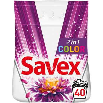 Detergent automat Savex 2in1 Color, 40 spalari, 4kg Detergent automat Savex 2in1 Color, 40 spalari, 4kg