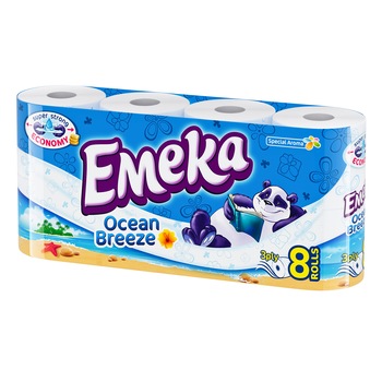 Hartie Igienica Emeka Ocean Breeze, 8 Role Hartie Igienica Emeka Ocean Breeze, 8 Role