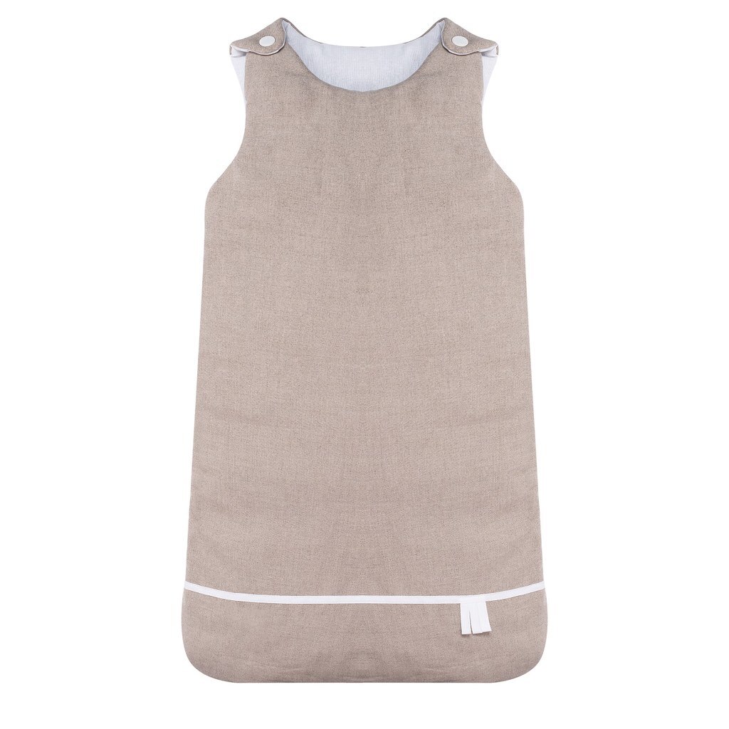 Sac de dormit bebe, Textilia, in, alb/gri, 75 cm