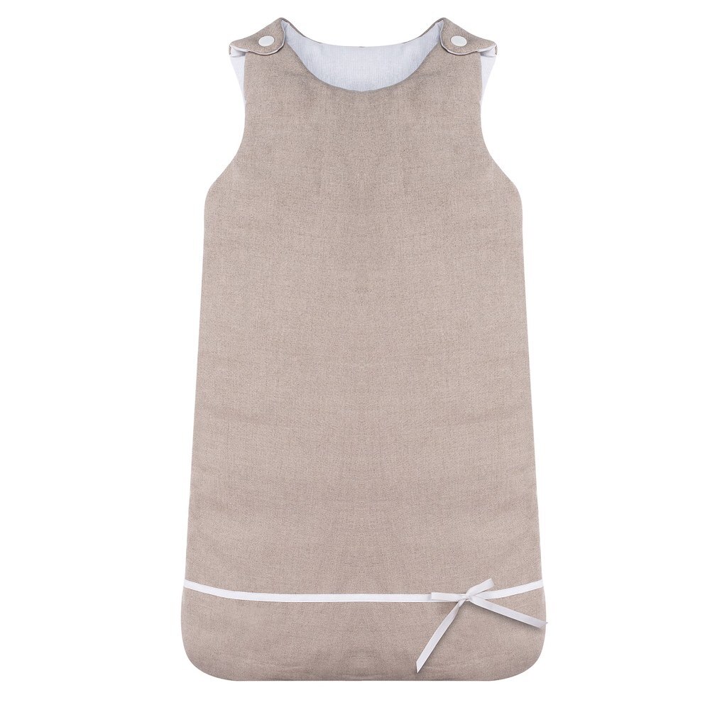 Sac de dormit bebe, Textilia, in, alb / gri, 75 cm