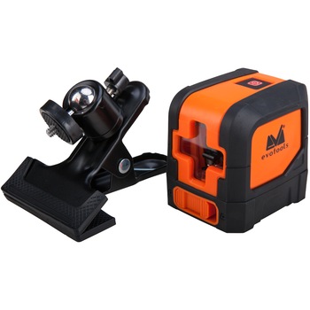 Nivela laser cruce Evotools, cu suport RLL, 20 m, 2 x AA, geanta transport Nivela laser cruce Evotools, cu suport RLL, 20 m, 2 x AA, geanta transport