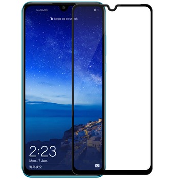 Folie de protectie 5D tempered glass Huawei P30 Lite, Neagra Folie de protectie 5D tempered glass Huawei P30 Lite, Neagra