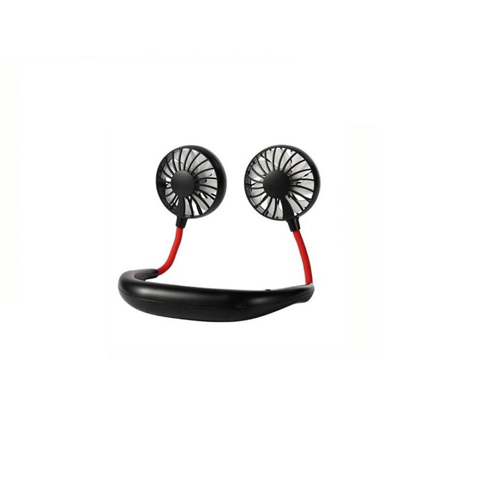 IntelliSec® Mini hordozható ventilátor USB tápellátással, Piros/Fekete