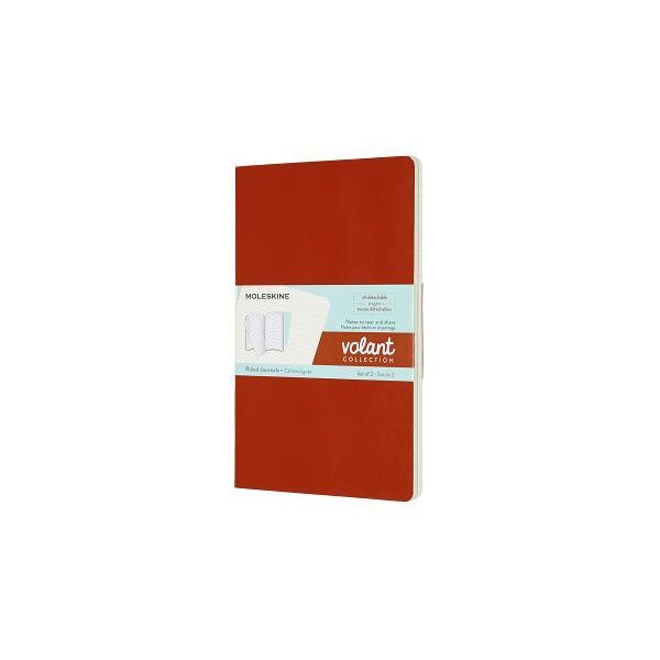 Moleskine Volant Journal, Large, Ruled, Coral Orange/Aquamarine Blue (5 X 8.25), Moleskine (Author)