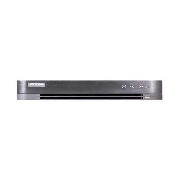 DVR 4 canale Turbo HD 4.0 Hikvision DS-7204HUHI-K1/P, H.265, 1xSATA, ONVIF, PoC, 4 intrari alarma
