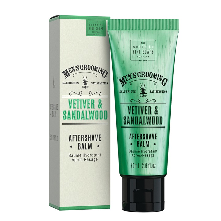 Афтър шейв балсам Scottish Fine Soaps Ветивер и Сандалово дърво, 75ml