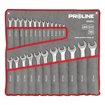 Set chei combinate CR-VA forjate Proline, 6-32 mm, 24 piese/set Set chei combinate CR-VA forjate Proline, 6-32 mm, 24 piese/set