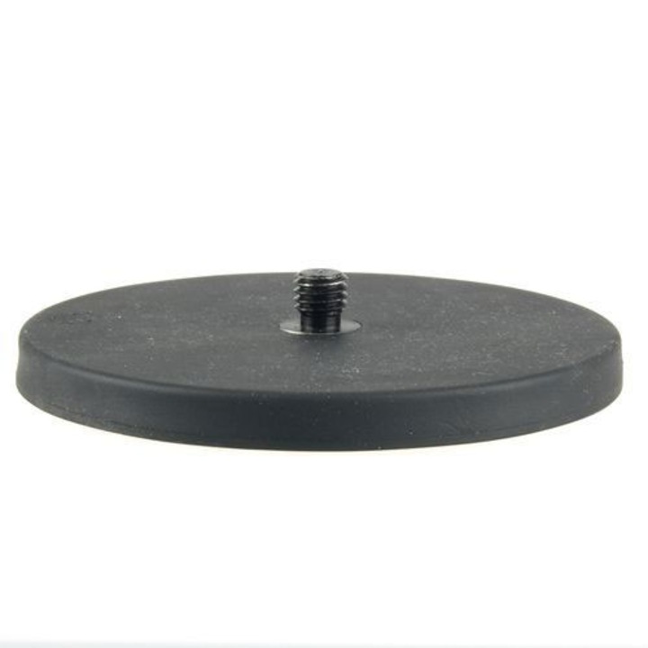 Magnet de fixare cauciucat D88mm filet exterior neodim puternic forta 55kg