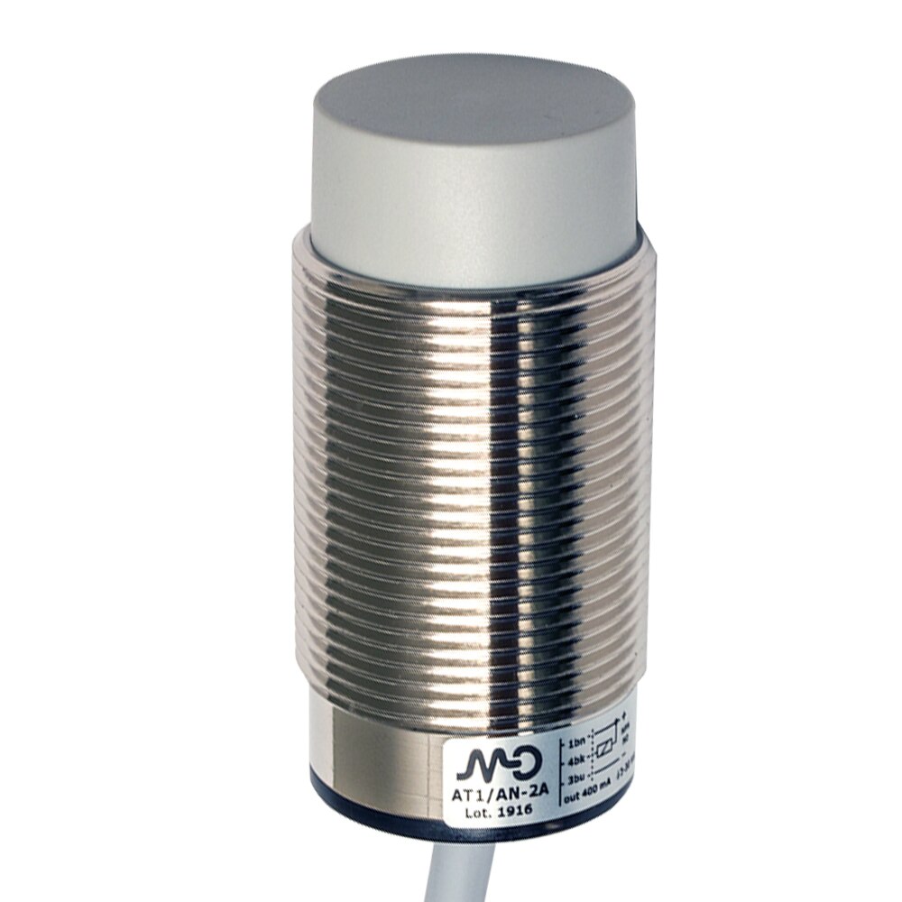 Senzor inductiv M30 ecranat NC/NPN cablu 2m axial AT1/CN-3A