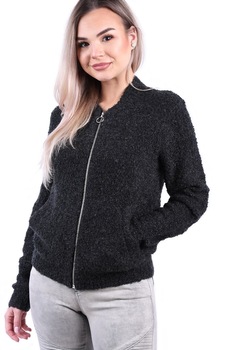 Cardigan dama DarkGrey Melange, Gri melange, S Cardigan dama DarkGrey Melange, Gri melange, S