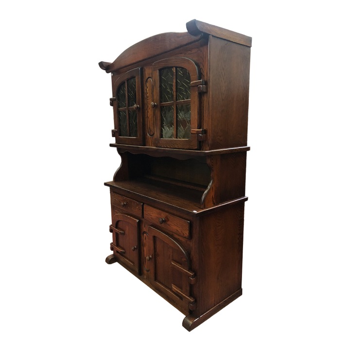 Dulap vechi din lemn masiv, dimensiuni l 124 x h 190 x a 55 cm, D-3001