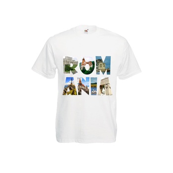 Tricou barbatesc personalizat Fruit of the loom Suvenir Romania 2XL Tricou barbatesc personalizat Fruit of the loom Suvenir Romania 2XL