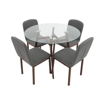 Set masa cu 4 scaune, MBS-26, culoare Maro Set masa cu 4 scaune, MBS-26, culoare Maro
