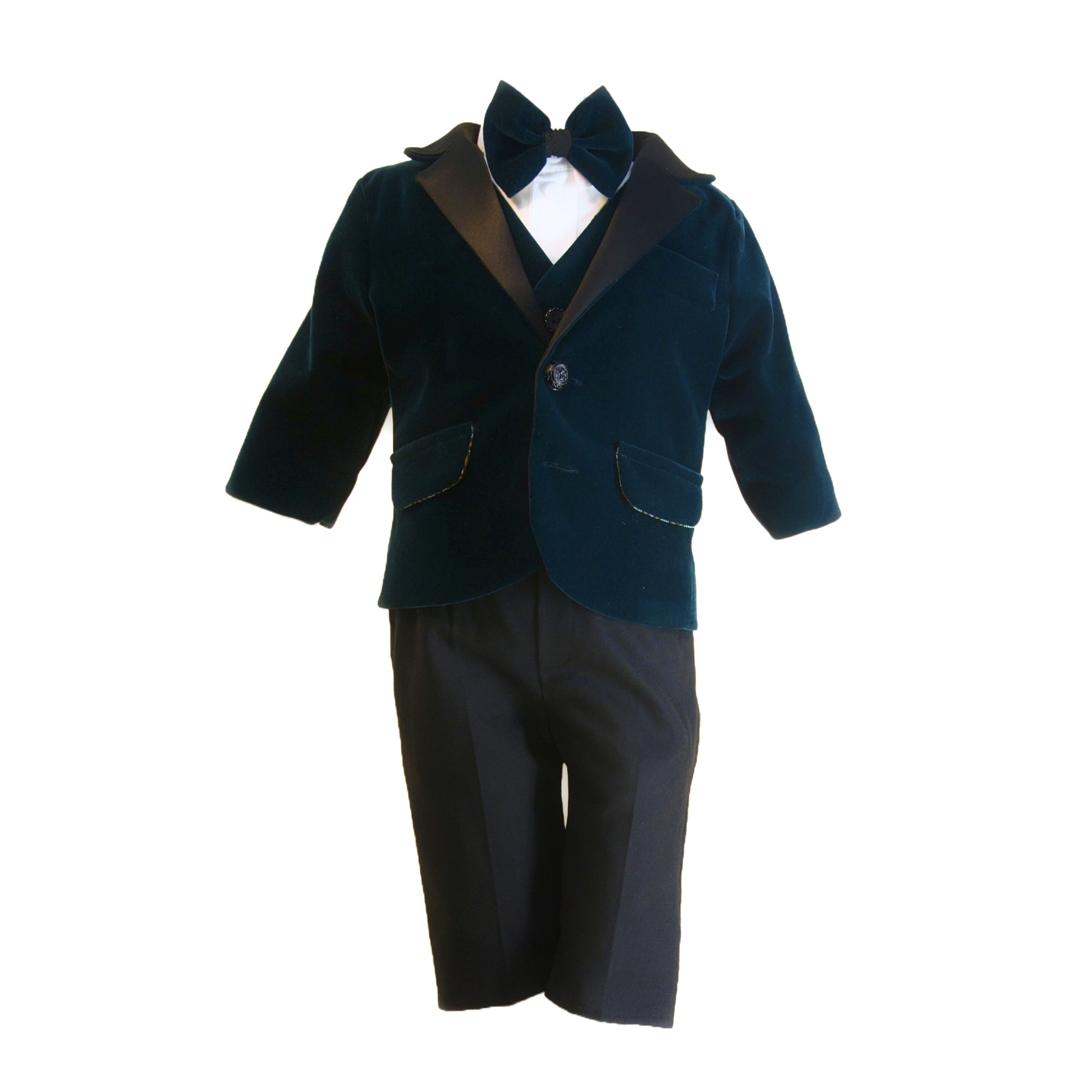 Set 6 piese costum botez catifea Carlo 3-6 luni