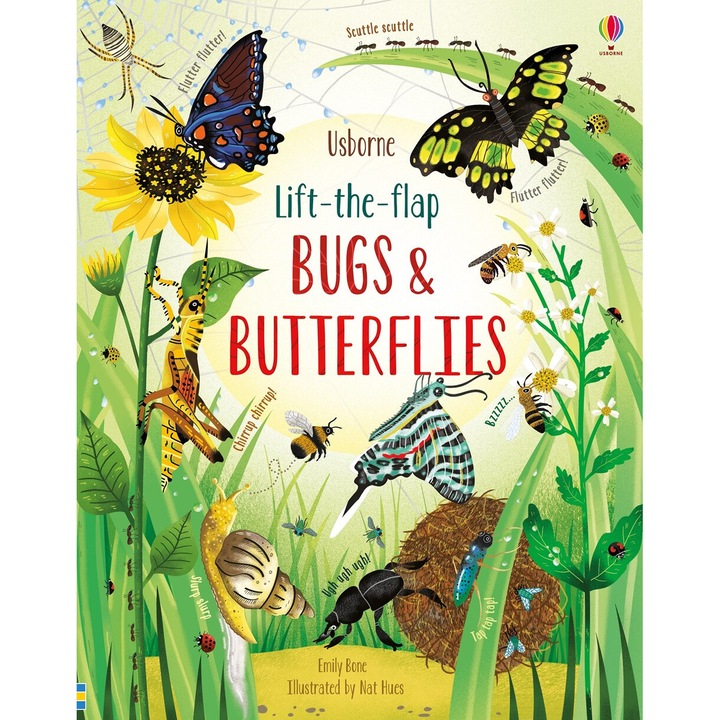 Книга с капачета Lift the Flap Bugs and Butterflies, Emily Bone