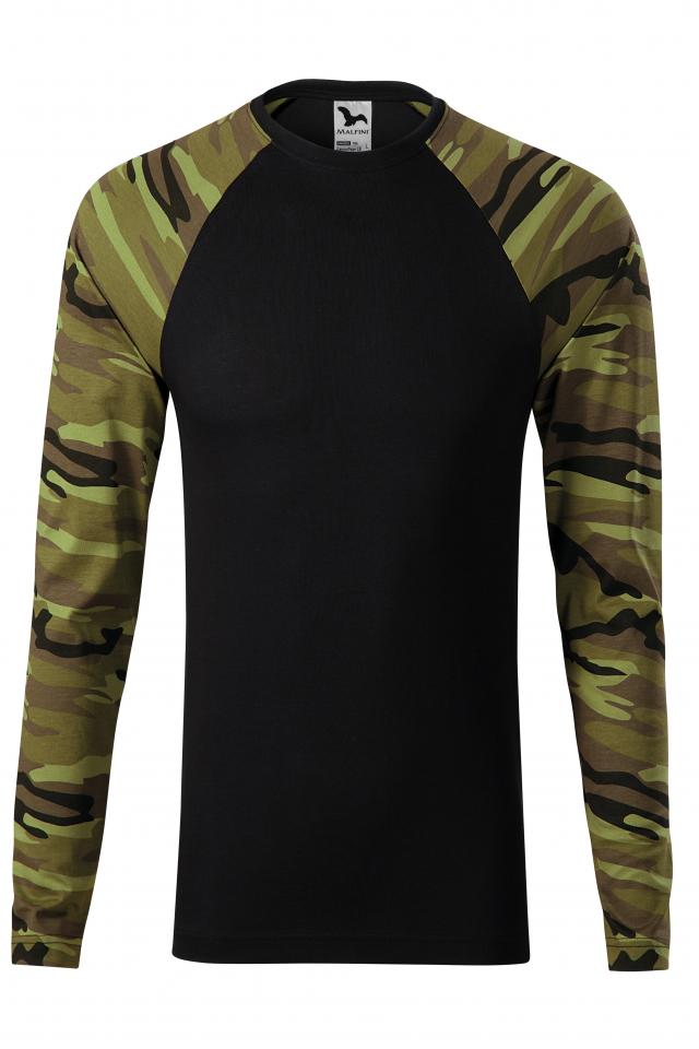 Tricou unisex Camouflage LS, Camuflaj verde