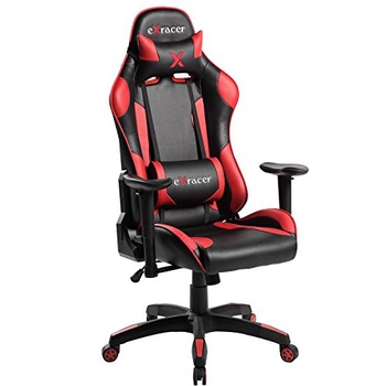 Scaun gaming Kring Racer X, manere reglabile, suport lombar si cervical, PU, Rosu/Negru Scaun gaming Kring Racer X, manere reglabile, suport lombar si cervical, PU, Rosu/Negru