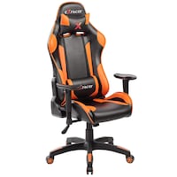 Scaun gaming Kring Racer X, PU, Negru/Portocaliu