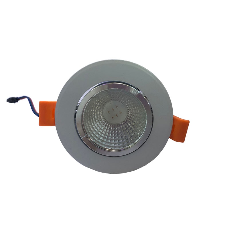 Spot LED incastrabil rotund mobil COB 3W RGB telecomanda