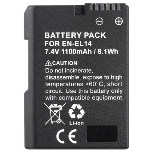 Acumulator tip Nikon EverActive CamPRO EN-EL14, 7,4V, 1100mAh, Li-Ion