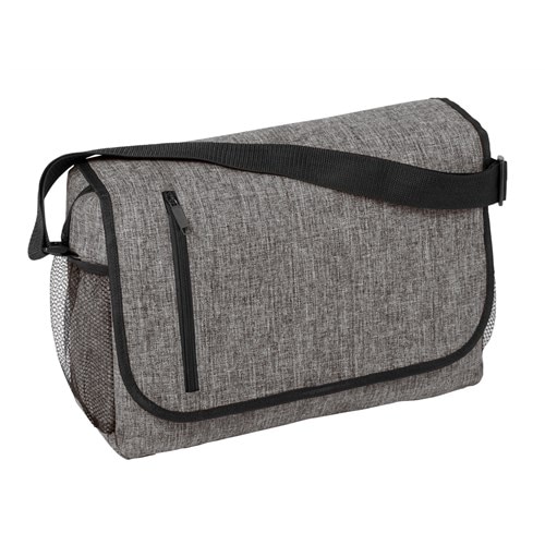 Geanta umar Weser Donegal, gri, compartiment laptop, 38 x 11,5 x 29 cm