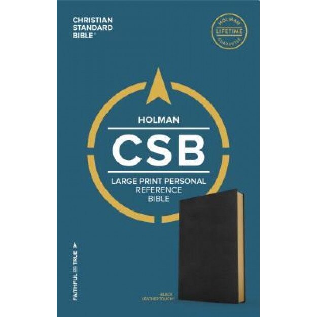 CSB Large Print Personal Size Reference Bible, Black Leathertouch, Holman Bible Staff (Editor)