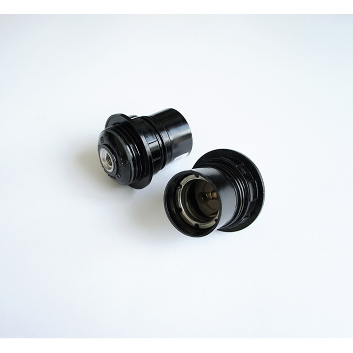 Priza bulgareasca, E27, Negru