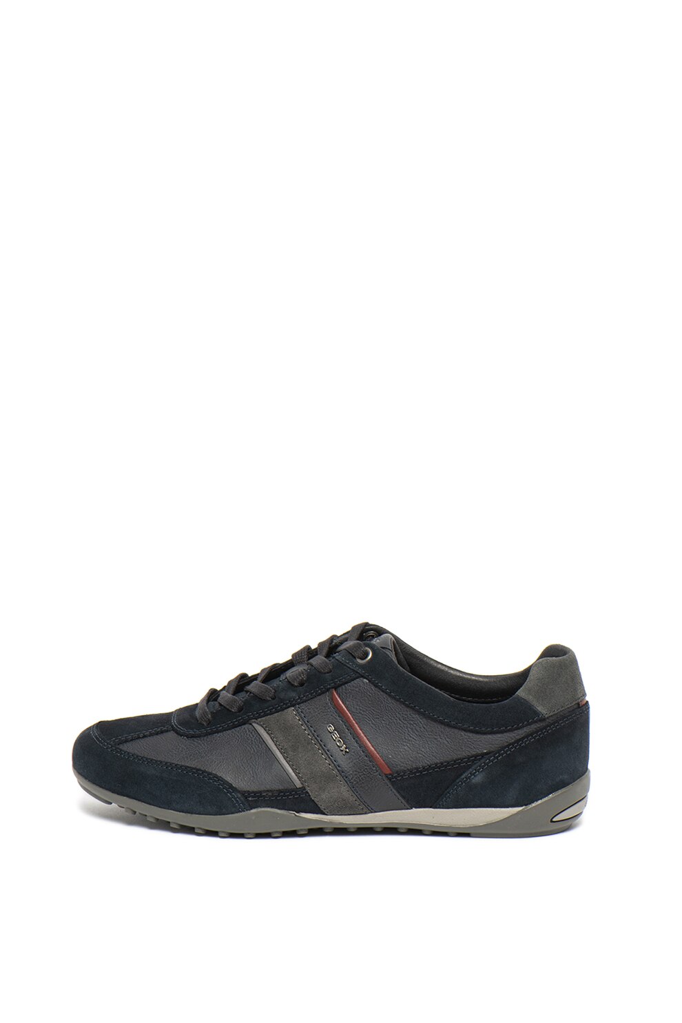 Geox, Pantofi sport cu garnituri de piele intoarsa Wells